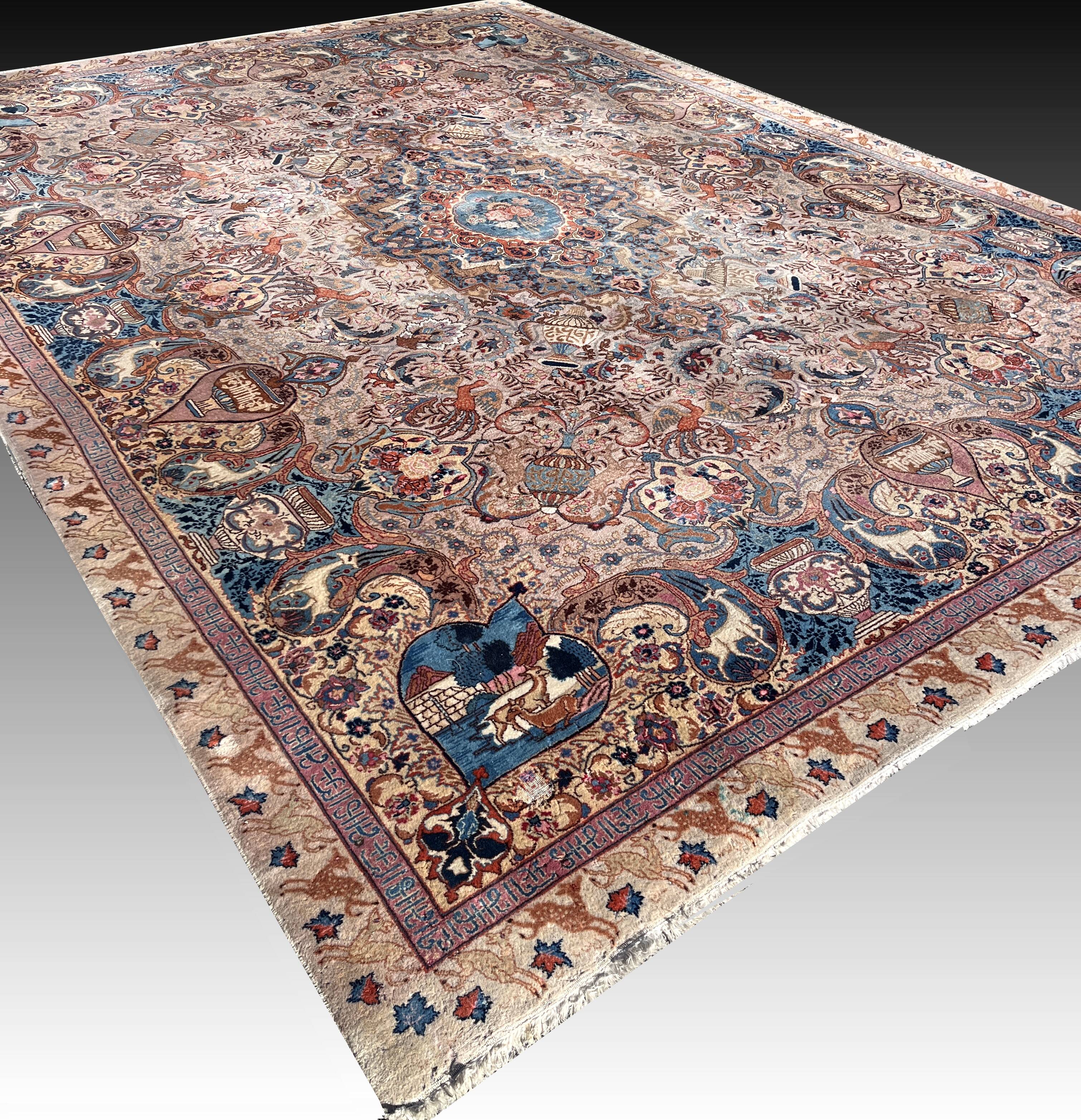 Large Iranian Oriental Rug KASHMAR - 2.95 x 3.95 Meters