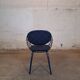 Magis Piña blue chair with metal frame and padded seat