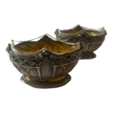 2 salt shakers Saint Louis in silver