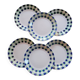 Digoin Sarreguemines dessert plates – Plaid pattern – 1970s