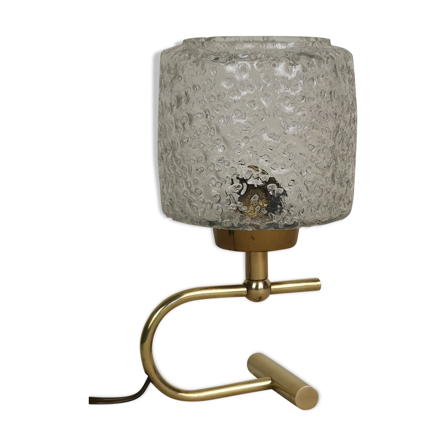 Brass and glass lamp
