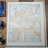 Printed in 1900, Europe in 1270. Original Authentic Vintage.