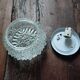 Ceiling light, vintage wall lamp with moulded glass.