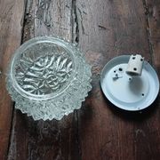 Plafonnier, applique vintage verre moulé