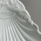 White ceramic shell bowl