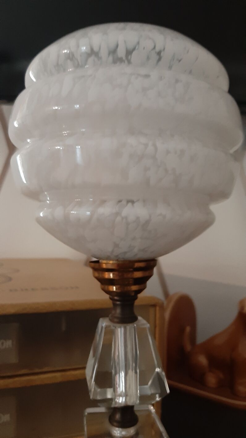Vintage glass table lamp