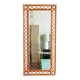 Grand miroir rectangulaire en bambou, années 1970