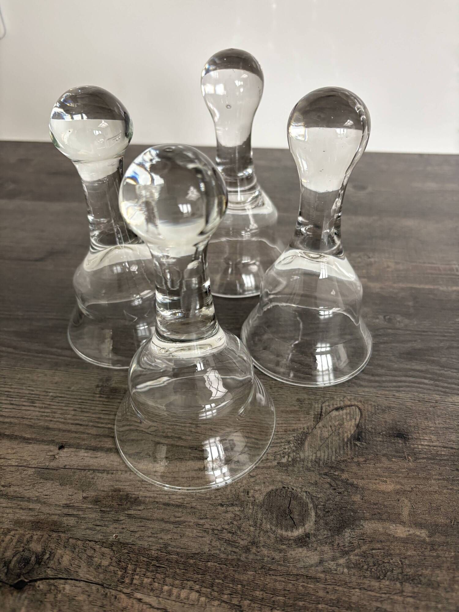 Set of 4 Glass Goblets or Glass Domes