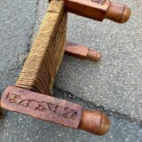 3 tabourets indiens en bois et cordes