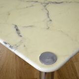 Italian vintage design table - marble and chrome 1970