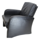 Black leather armchair 1970 Germany