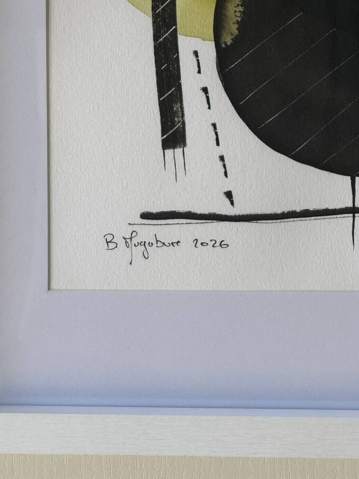 Original framed abstract artwork - Bertrand Mugabure