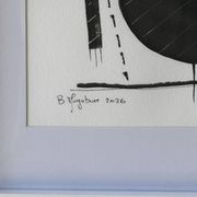Œuvre d'art abstraite originale encadrée - Bertrand Mugabure