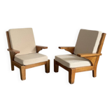 Paire de fauteuils vintage