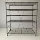 Free-standing industrial shelf with a metal structure, 4 shelves, 1960s, Germany.