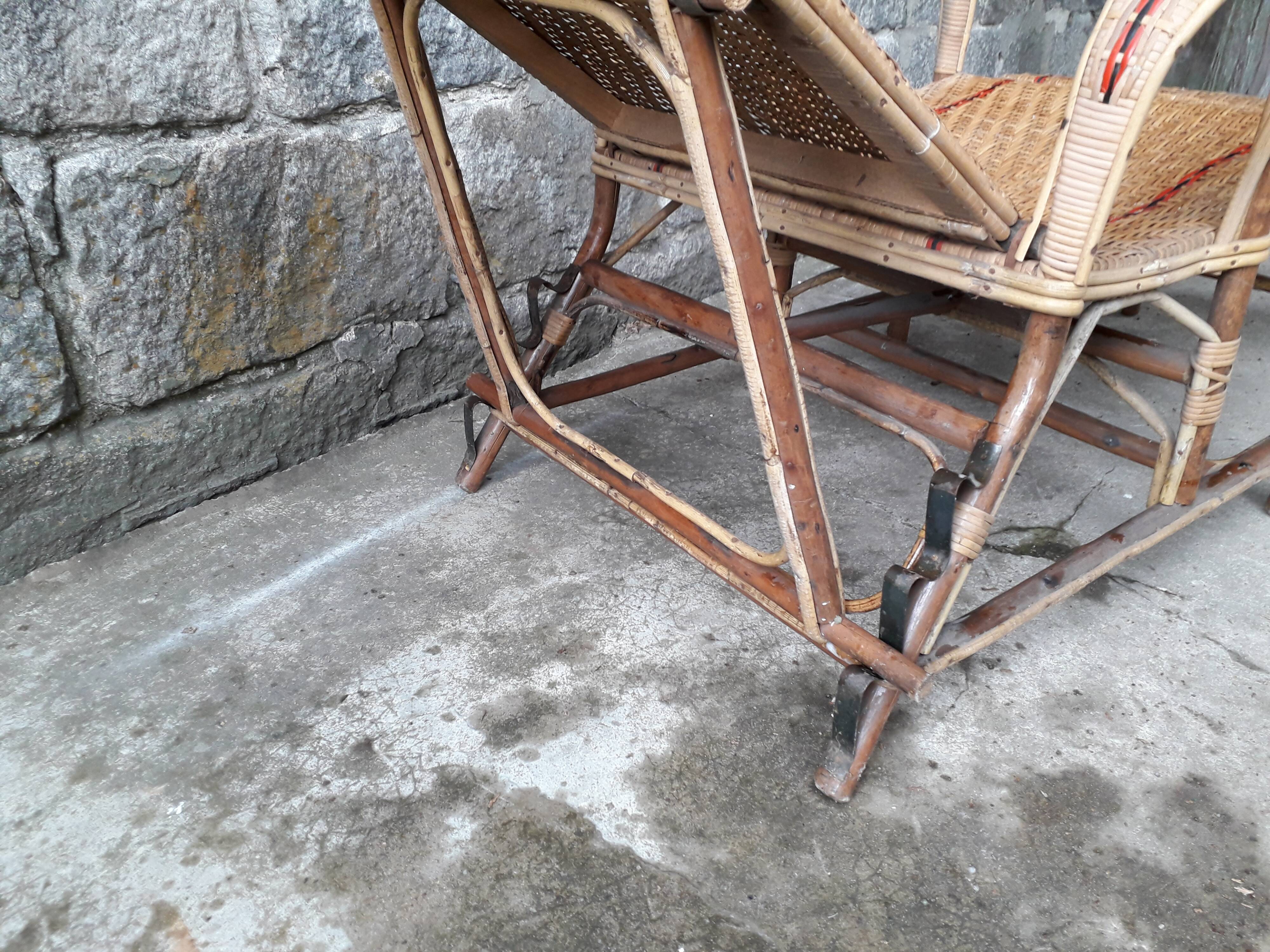 Rattan long chair