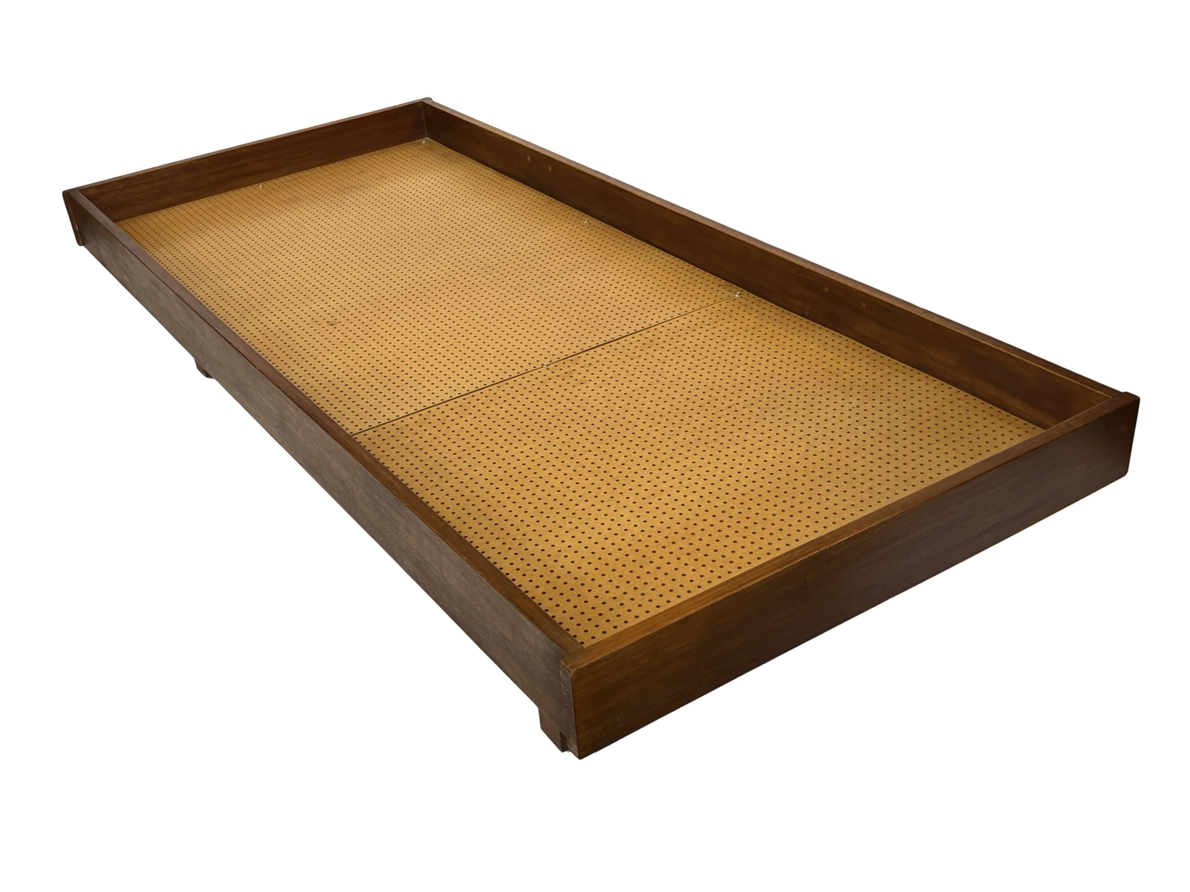 Vintage daybed with drawers 1960s in teak minimalist design