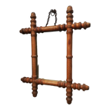 Wooden mirror bamboo style