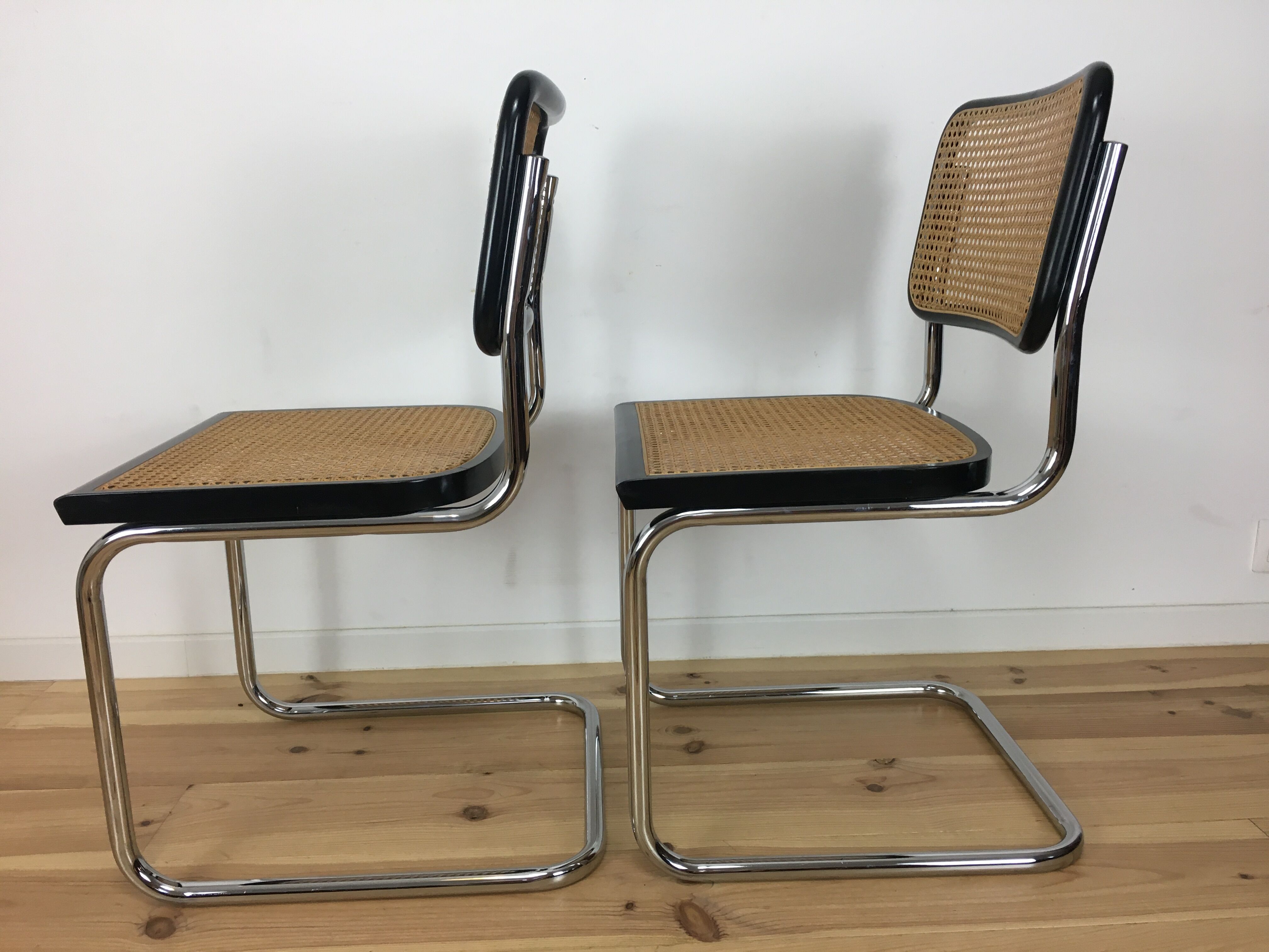 4 chairs Cesca B32 by Marcel Breuer