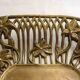 Openwork Art Nouveau basket in gilded brass