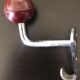 Small patère with ball hook and chrome metal frame