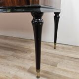 1960s bedroom dresser with six drawers and glass top