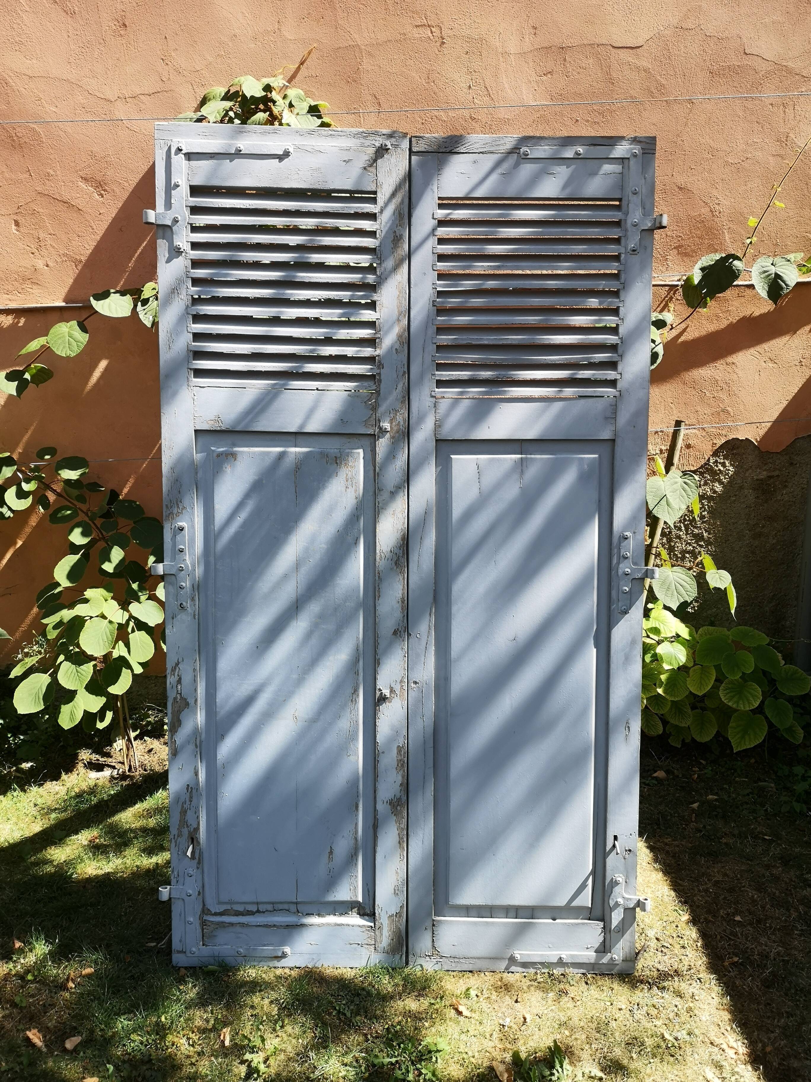 Paire de volets persiennes bois