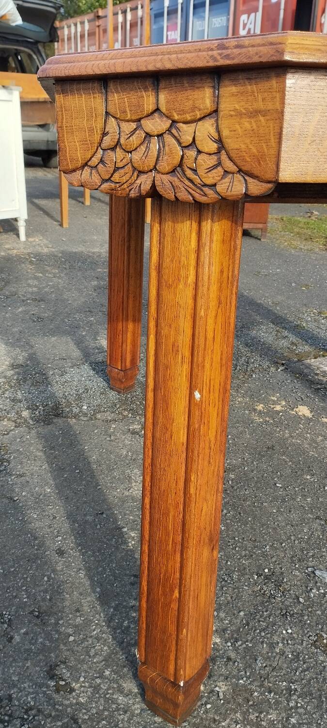 Solid wood art deco table, with extensions