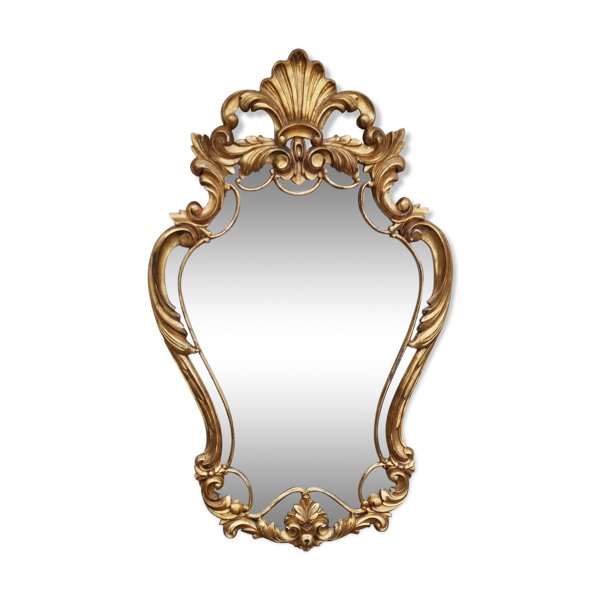 Miroir doré baroque esprit rocaille vintage 56x99cm — Beyit