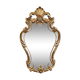 Large golden mirror baroque rocaille spirit, vintage 56x99cm