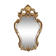 Large golden mirror baroque rocaille spirit, vintage 56x99cm