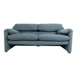Vico Magistretti "Maralunga" 2-seater re-upholstered sofa For Cassina