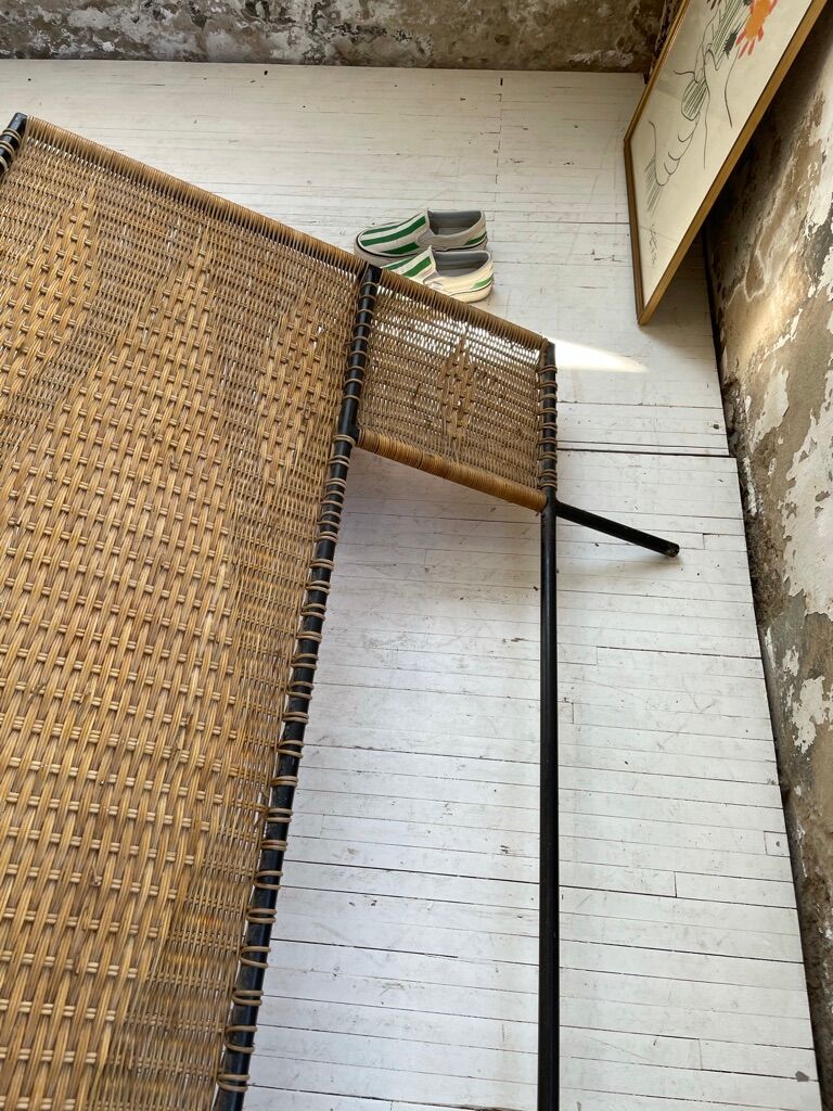 Metal and wicker headhead 50s