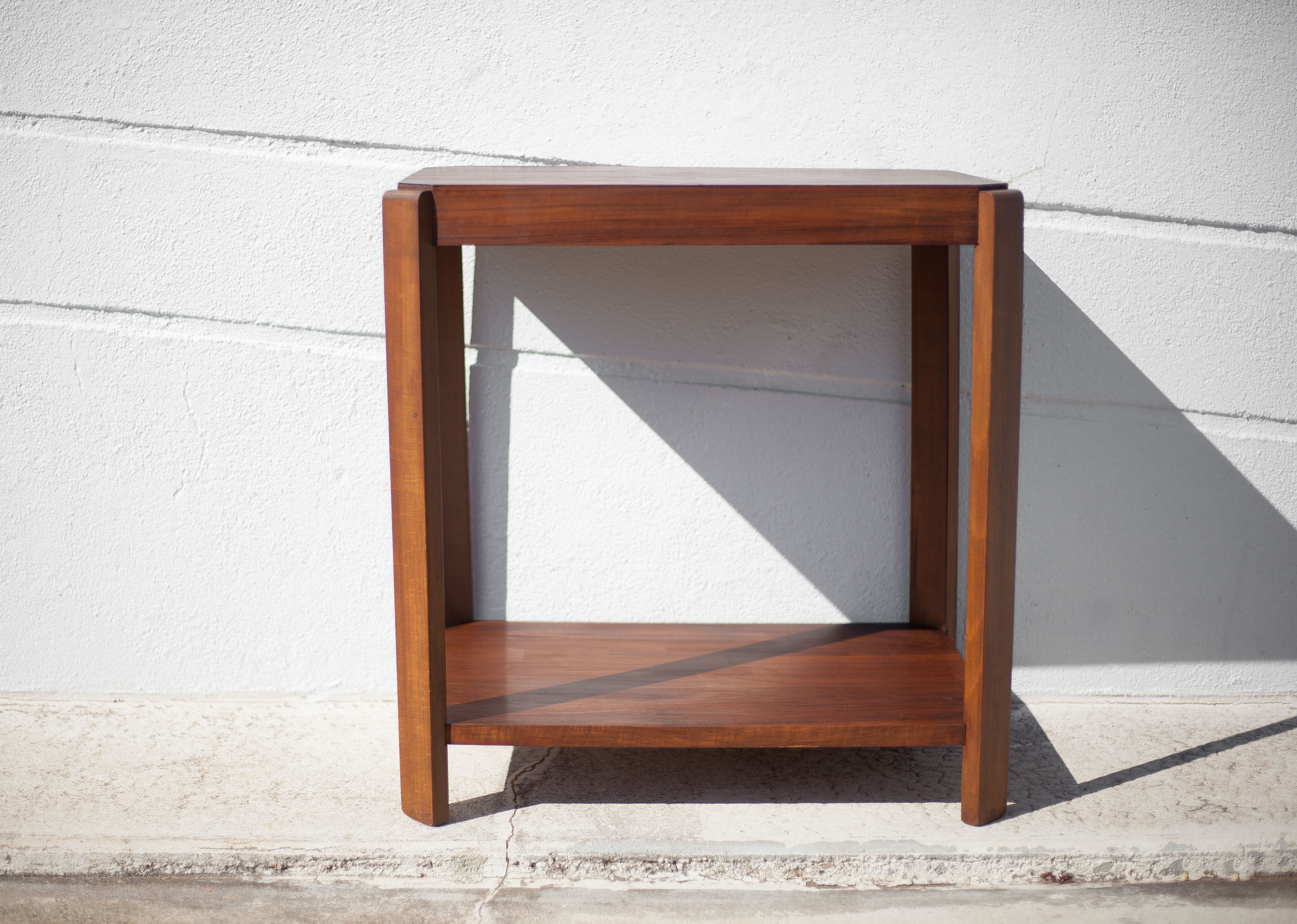 Art deco pedestal table, art deco service, art deco wood furniture, sofa end, interior decoration