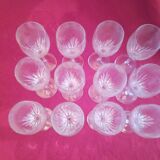 Set of 12 stemmed glasses