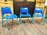 Set of 3 Kindergarten chair stamped RB