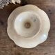 Footed dish in slip, pansy compote dish, Choisy le Roi