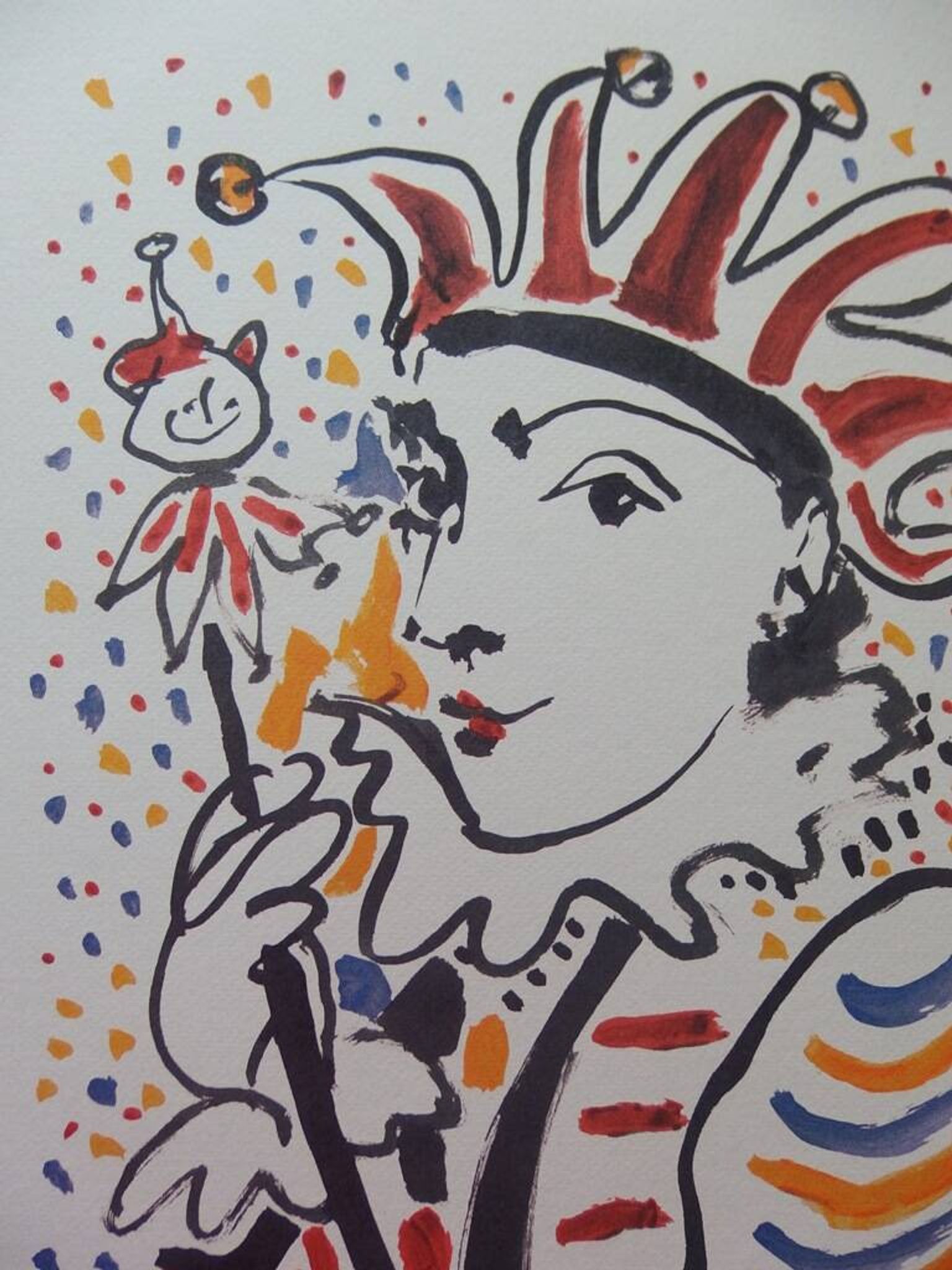 Pablo PICASSO : Carnaval - Le Fou, Lithographie signée