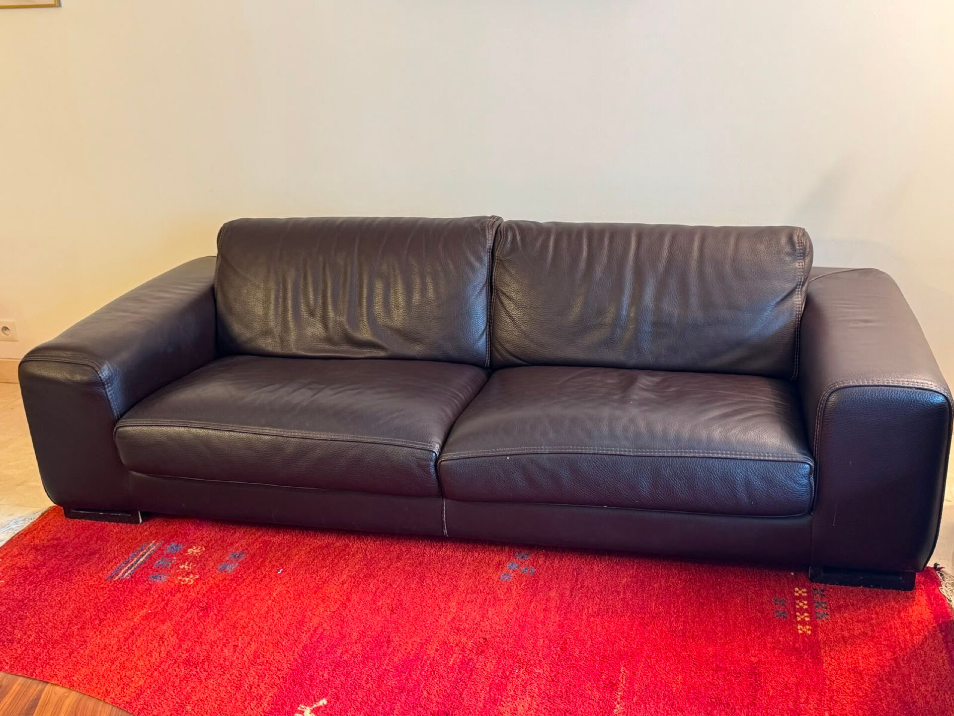 Roche Bobois 3-seater canapé in wenge