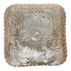 Square amber glass wall light