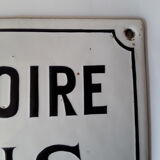 Plaque émaillée "laboratoire"