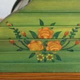 Vintage hand-painted wooden bread box