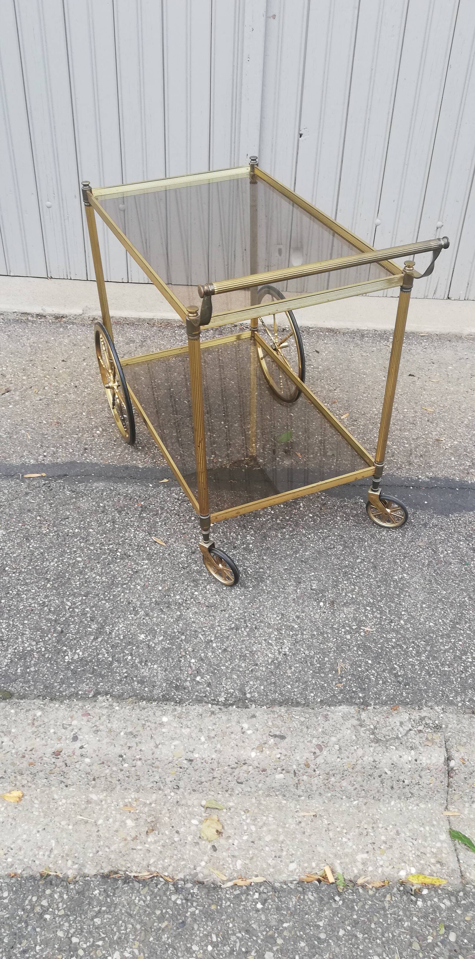 Vintage brass server