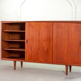 XL HP Hansen Scandinavian Design Teak Wooden Highboard Credenza Denmark 60s