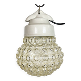Vintage White Porcelain Pendant Light, 1970s