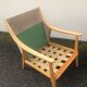 Scandinavian style armchairs blond wood 60s