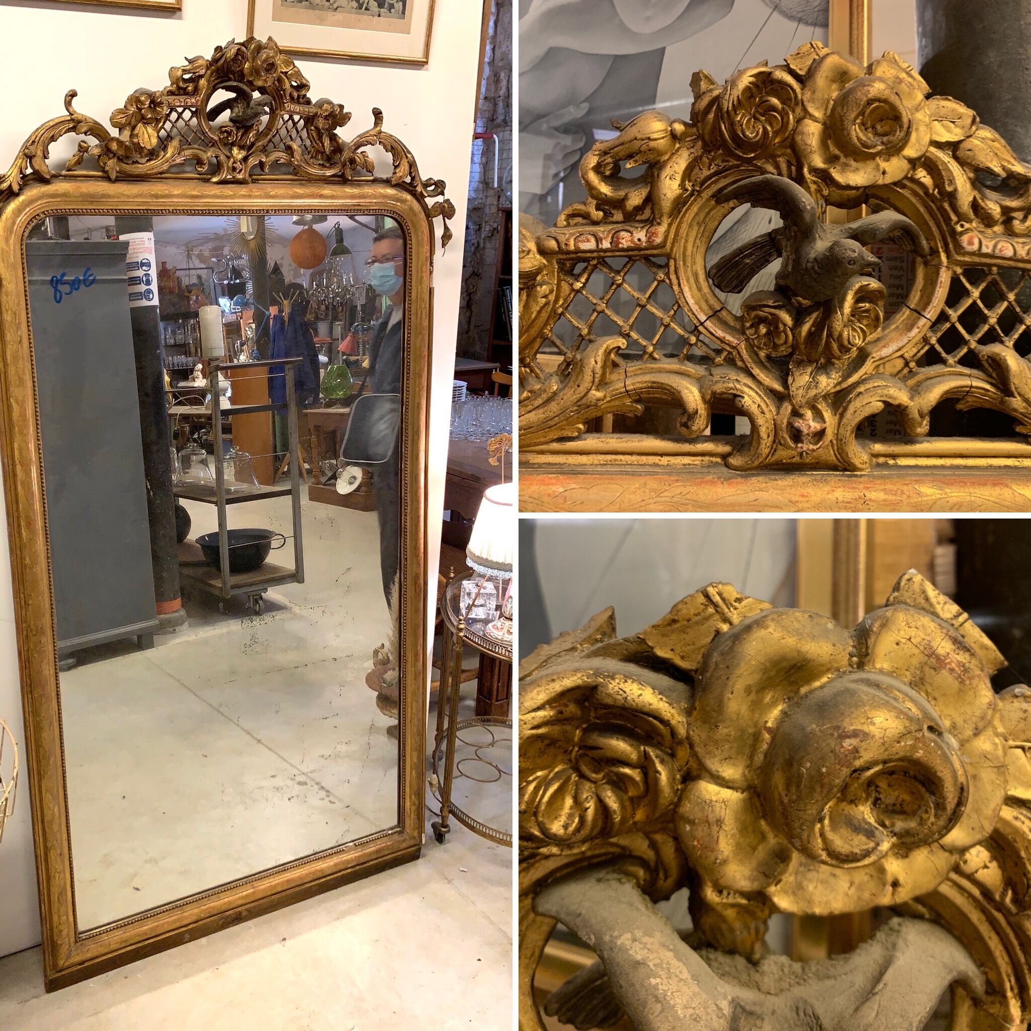 Napoleon III mirror - 176x92cm