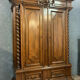 Louis XIII Renaissance cabinet in solid walnut around 1850.