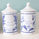 5 pots ceramic pharmacy ceramic earthenware of Longchamp