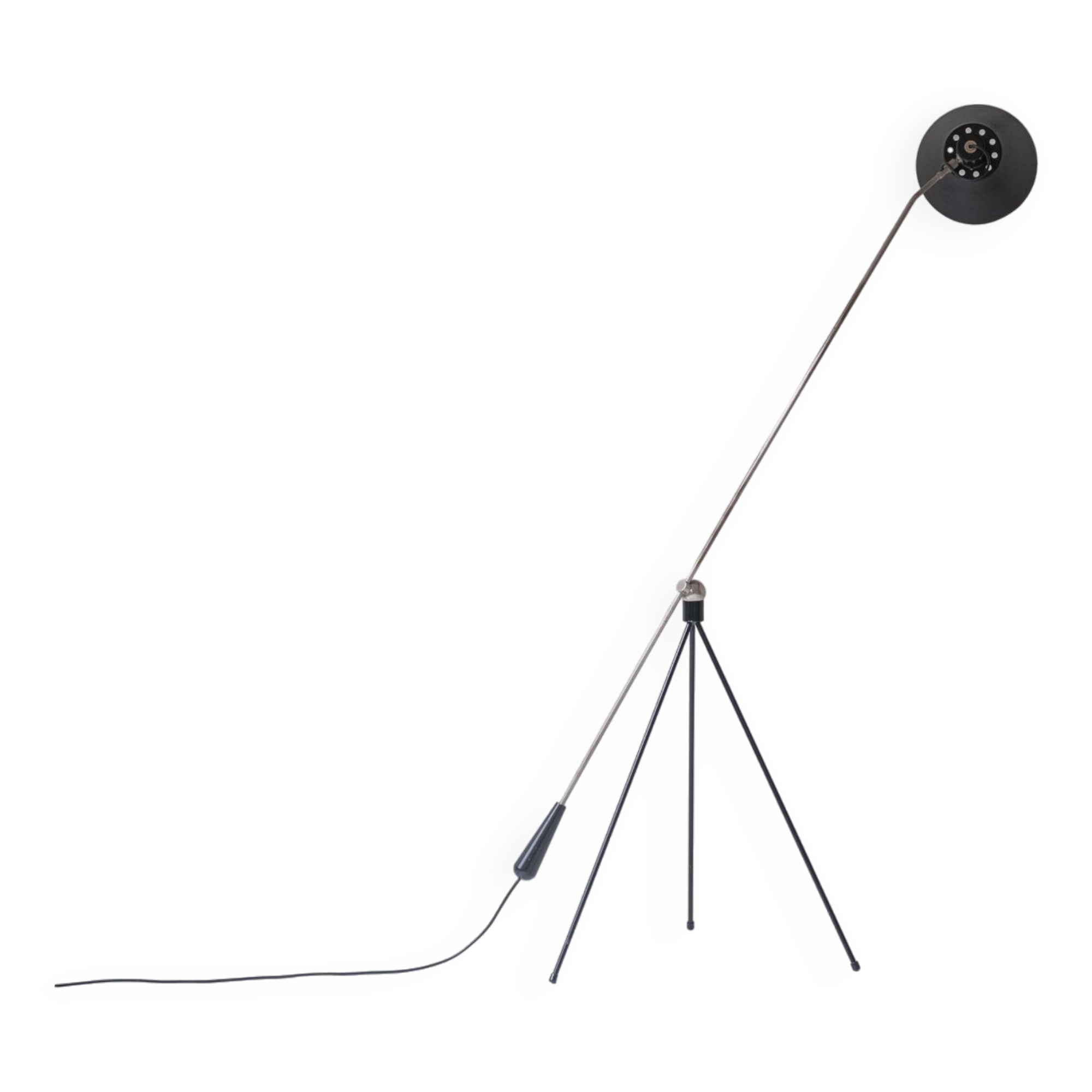 Early ‘Magneto’ floor lamp by H. Fillekes for Artiforte, The Netherlands 1954.